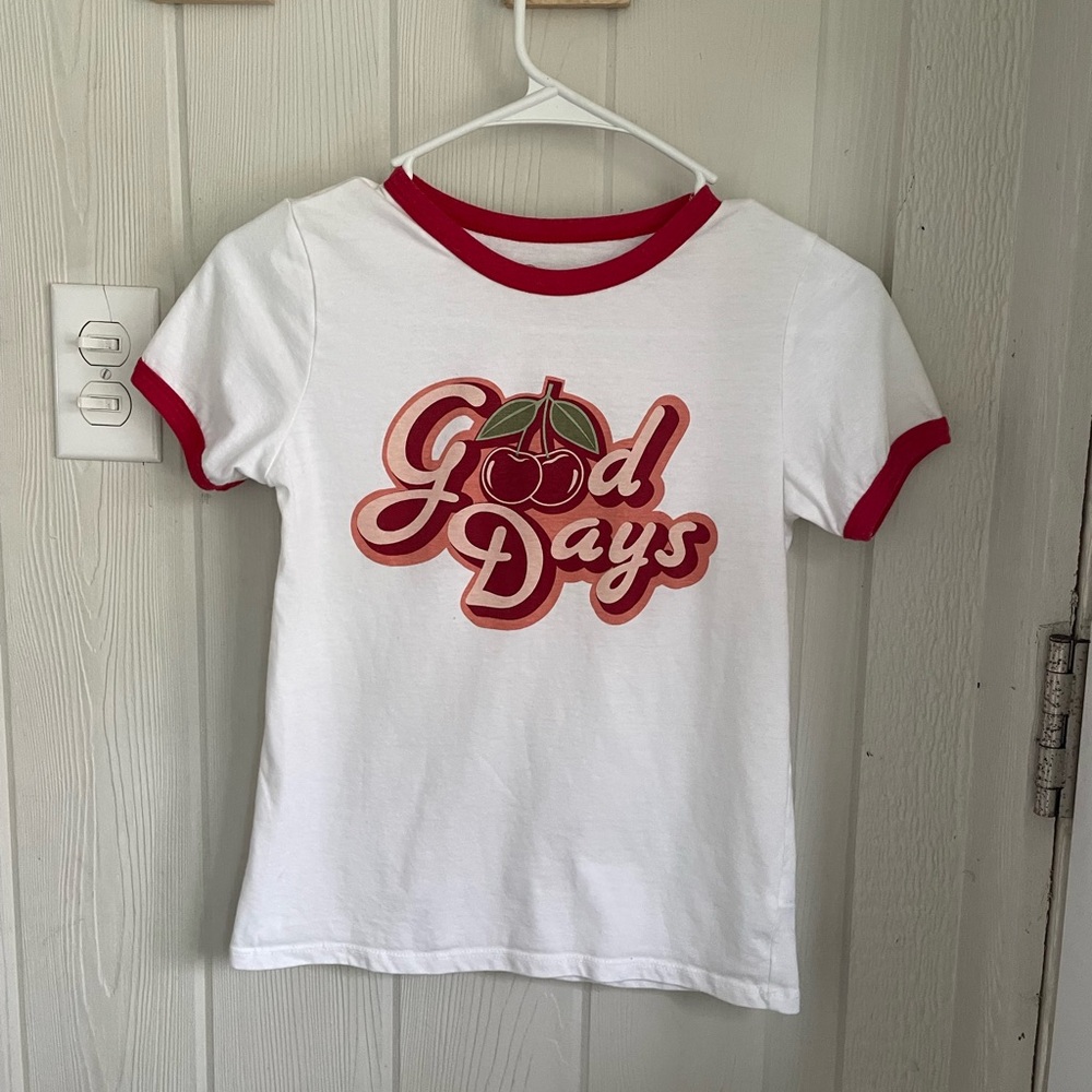 Good Days Kids White and Red T-Shirt